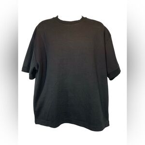 Zara Shirt Black Heavyweight T Shirt Casual Short Sleeve Cotton Men's Size XL